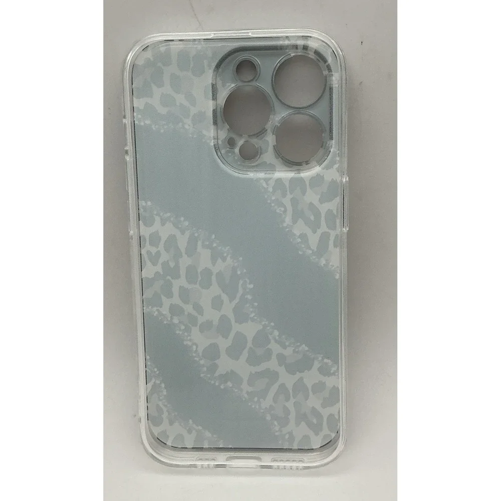 New Luxury Leopard Print Case for iPhone 14 Plus Cover Glitter Bling Waves NIB